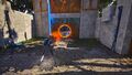 Take the Driller and drill the bronze wall by the Connector.