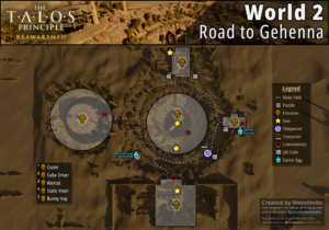 Detailed map of World 2