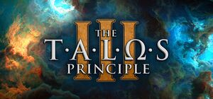 Hero image saying The Talos Principle overlyed on a roman numeral 3 in the background