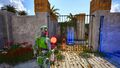 Walk back inside the inner room, take the charged Accumulator and teleport outside.