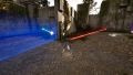 Take the first RGB Converter again, connect it to the red and green Emitters, and place it in front of the door.