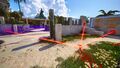 Link the Emitter to both Receivers, through the Purple barrier.