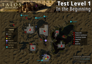 Detailed map of Test Level 1
