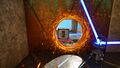 Take the Hexahedron and place it down on the Pressure plate on the other side of the hole.