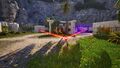 Open the Blue door by connecting the red Emitter to the red Receiver through the Purple barrier.