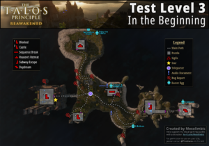 Detailed map of Test Level 3